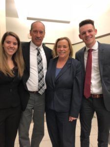 Christine with Salliotte’s surviving husband and children 